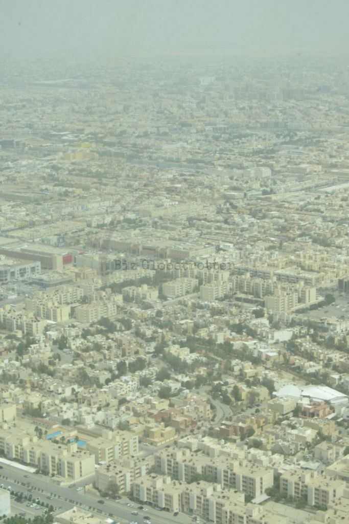 View from the SkyBridge, Kingdom Centre Tower, Riyadh, Saudi Arabia